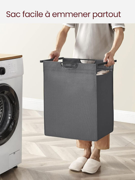 Vasagle Laundry Basket Metallic 65l 50x33x72cm Gray