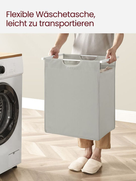Vasagle Metal Laundry Basket 65l 50x33x72cm White