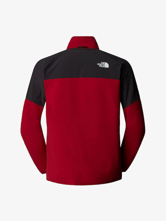 The North Face Men's Fleece Cardigan with Zipper Red