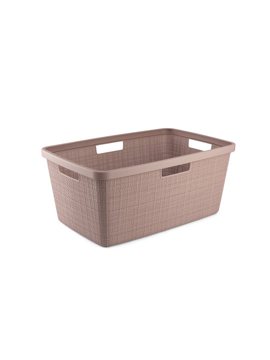 Veļas Grozs Jute 46l 59x39x26cm Rozā