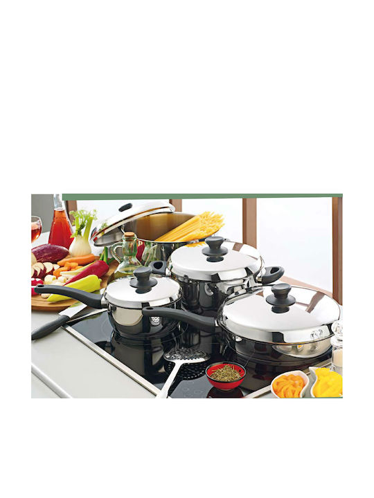 Pyramis Zeon Deep Stainless Steel Pot 5.5lt / 24cm
