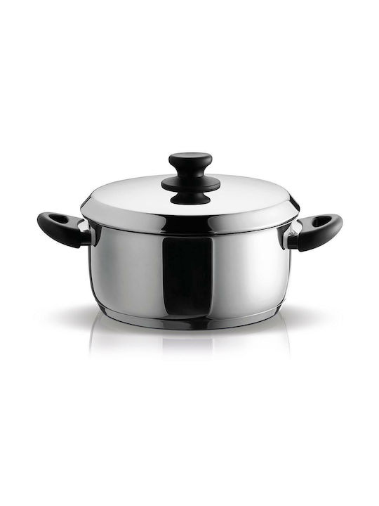 Pyramis Zeon Deep Stainless Steel Pot 2.3lt / 18cm