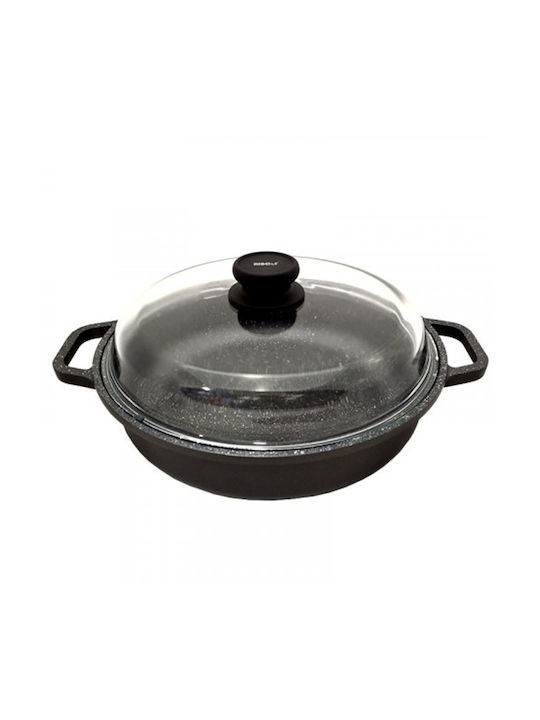 Risoli Blackplus Shallow Pot made of Cast Aluminum 4.5lt / 32cm