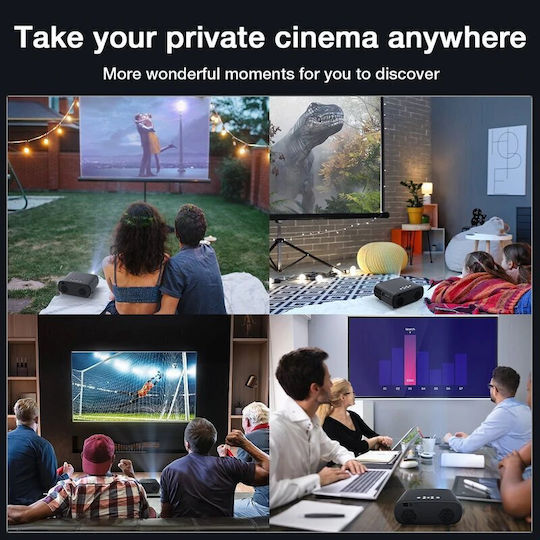 BlitzWolf BW-V4 Projector LCD Full HD LED Lamp with Wi-Fi and Built-in Speakers Black