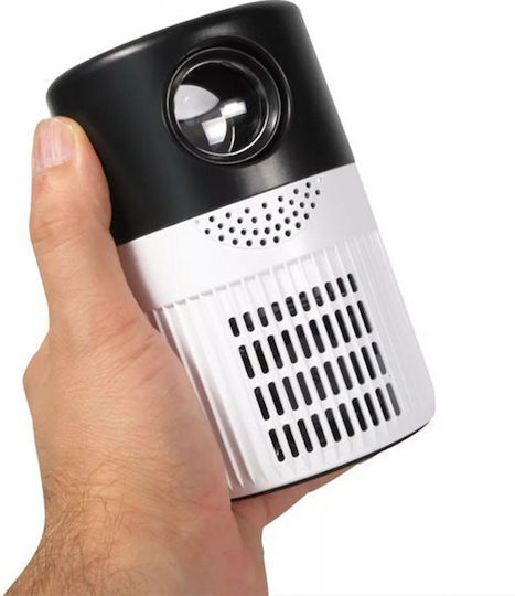 KY-T400 Mini 3D Projector LCD Full HD LED Lamp with Built-in Speakers White