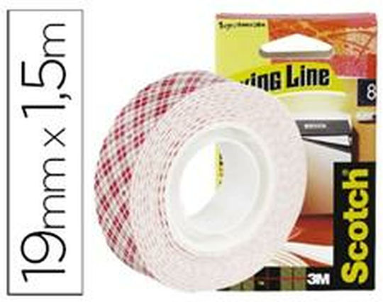 Bandă adezivă dublu față 3m Scotch-fix Extreme 19mmx1.5m pentru montaj exterior Bandă adezivă dublu față 3m Scotch-fix Extreme 19mmx1.5m pentru montaj exterior