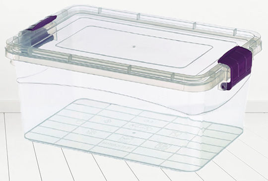 Sidirela Plastic Storage Box with Lid Transparent 1.2lt