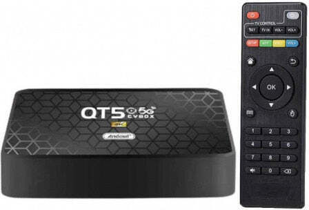 Andowl ТВ кутия QT5 4K Pro Q-T5 4K UHD с WiFi USB 2.0 2GB RAM и 16GB Памет за съхранение с Операционна система Android 10.0