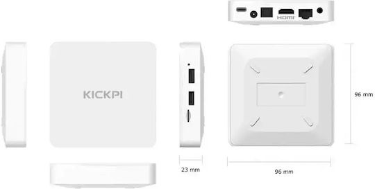 Zehnder TV Box KICKPI-KP1 4K UHD with WiFi USB 2.0 2GB RAM and 32GB Storage Space with Operating System Android 11.0 and Google Assistant