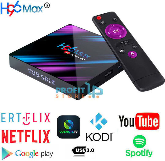 H96 Max TV Box Max RK3318 H96MAX-V1164 4K UHD με WiFi 4GB RAM και 64GB Αποθηκευτικό Χώρο με Λειτουργικό Android 9.0 και Google Assistant