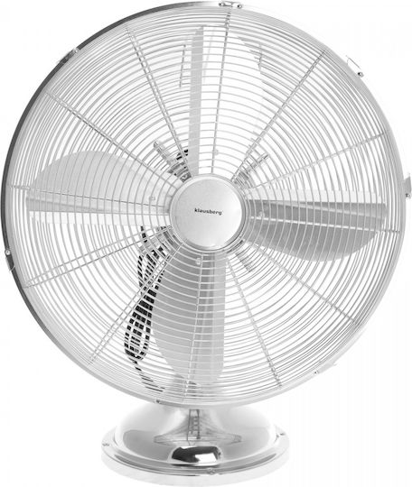 Klausberg Tabletop Fan 50W with 41cm Diameter Silver