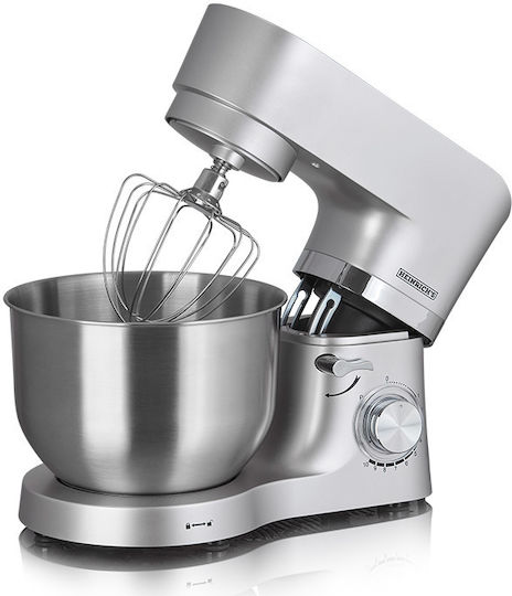 Heinrich's KM 6278 Stand Mixer 1300W with Stainless Mixing Bowl 6.5lt Silver-Metal