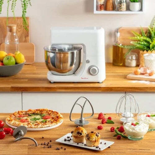 Moulinex Mastercher Essential Küchenmaschine 800W mit Rostfreiem Schüssel 4,8lt