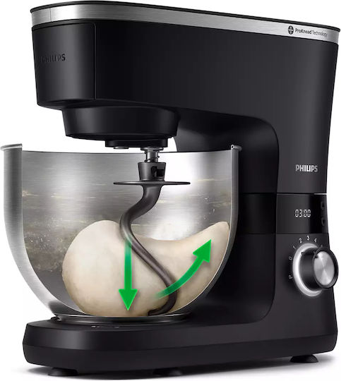 Philips 7000 Series Stand Mixer 1000W with Stainless Mixing Bowl 5.5lt