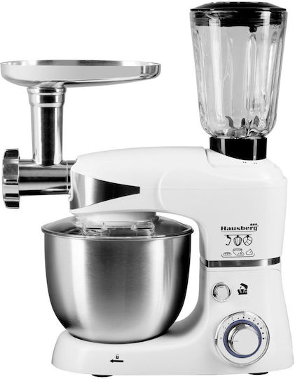 Hausberg HB-7605AB Κουζινομηχανή 1000W με Ανοξείδωτο Κάδο 5lt