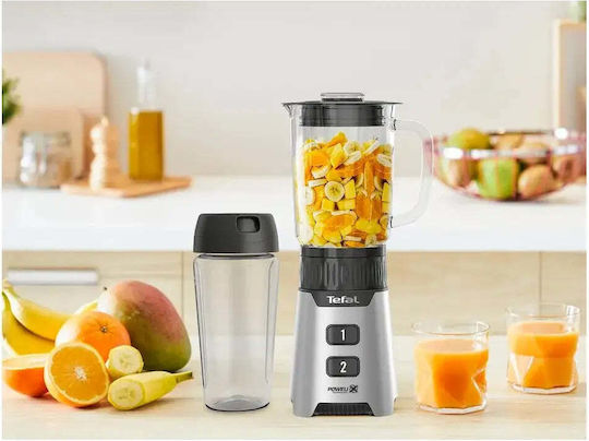 Tefal Minimix Μπλέντερ με Γυάλινη Κανάτα 700 ml 400W Ασημί