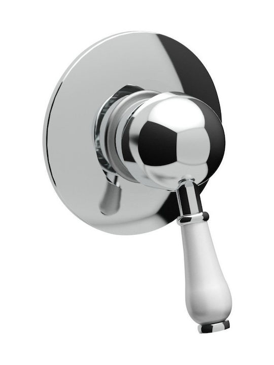 Teorema Tiffany Built-in Faucet Mixer for Shower 1 Exit Silver
