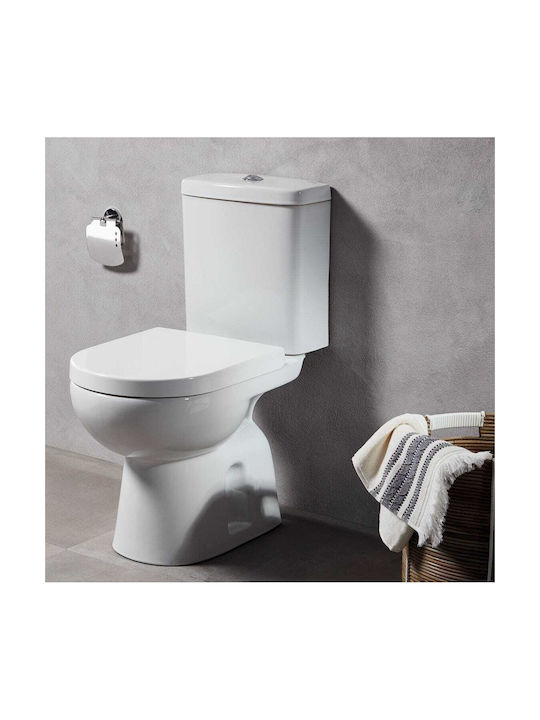 Tema Καπάκι Λεκάνης Slim Soft Close Πλαστικό 44.5x36cm Λευκό