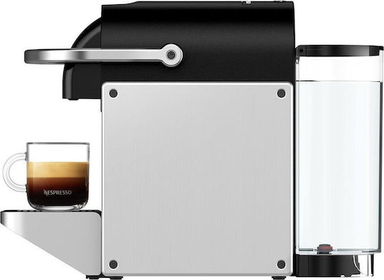 De'Longhi Pixie Kapsel-Kaffeemaschine Nespresso Druck 19bar mit Milchaufschäumer Silber