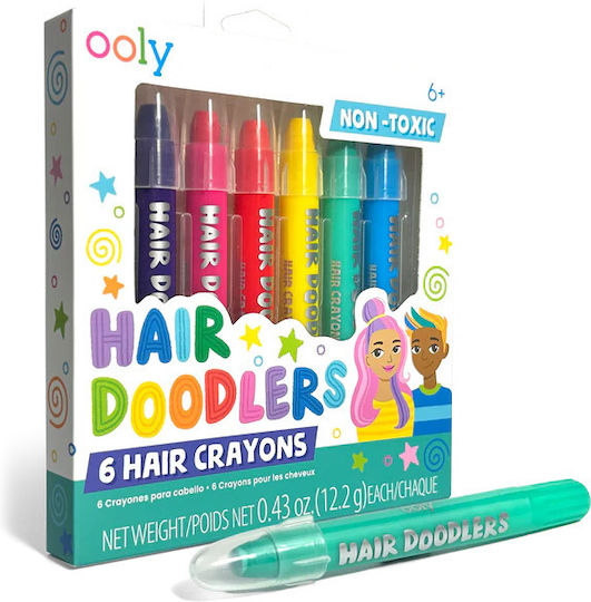 Hair Doodlers Colored Hair Pencils Set 6