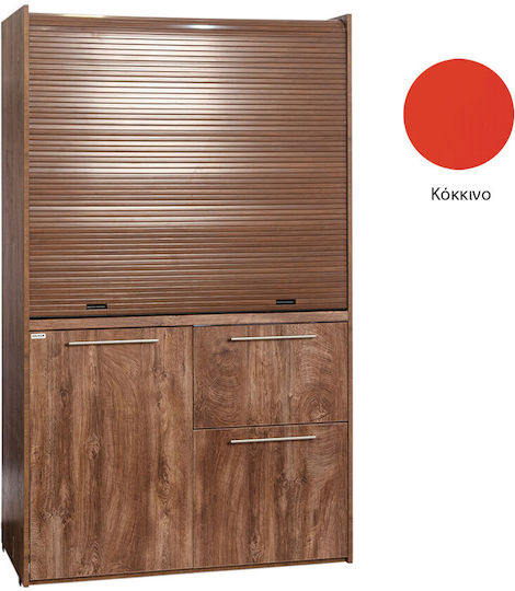 Silver KS125-FOU KS125-FOU-Roșu Bucătărie Mică cu Chiuvetă Stângă 125x65x209cm Roșie