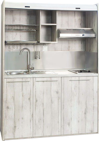 Silver ΚΣ160 Πολυκουζινάκι με Αριστερή Γούρνα 160x65x209cm Κερασί
