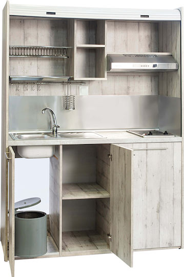 Silver ΚΣ160 Πολυκουζινάκι με Αριστερή Γούρνα 160x65x209cm Κερασί