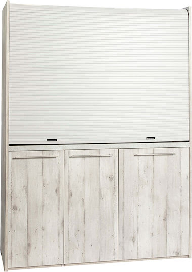 Silver KΣ160 KΣ160-Kokkino Kitchenette with Left Sink Bowl 160x65x209cm Red