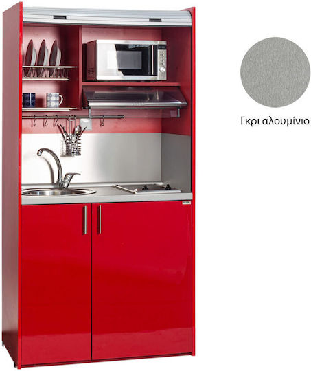 Silver КС105 КС105-Сив Многофункционална Кухненска Маса с Вляво Гурна 105x65x209см Сив