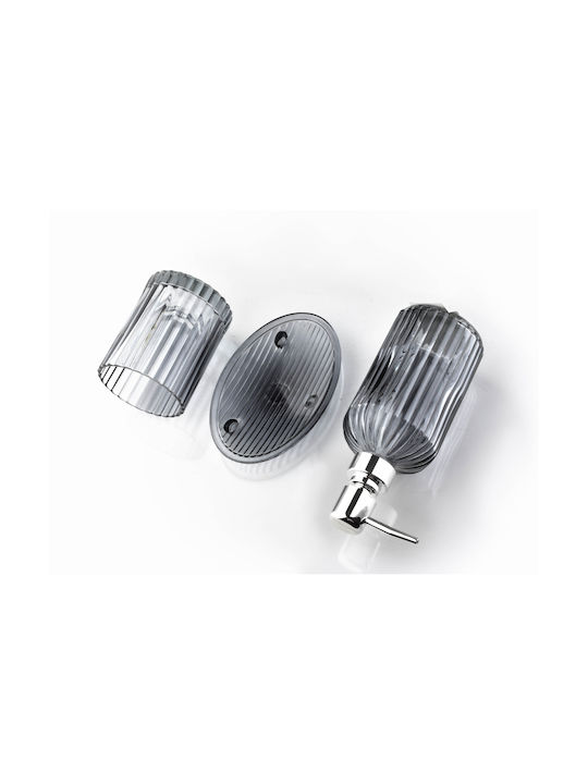 Mondex Glass Bathroom Accessory Set Gray 3pcs