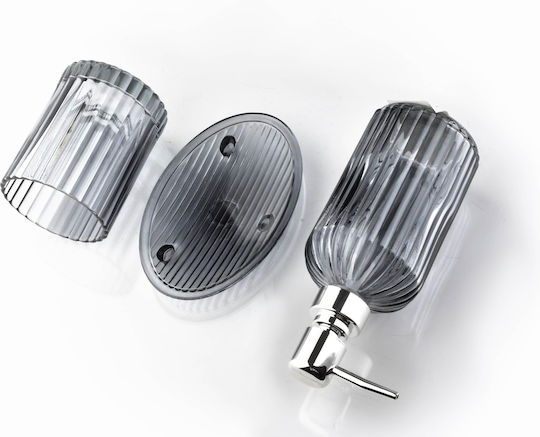 Mondex Badezimmer-Accessoire-Set Glas Gray 3Stück