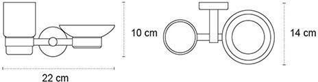 Karag Uno Badezimmerzubehör-Set Glas Satinierte 2Stücke