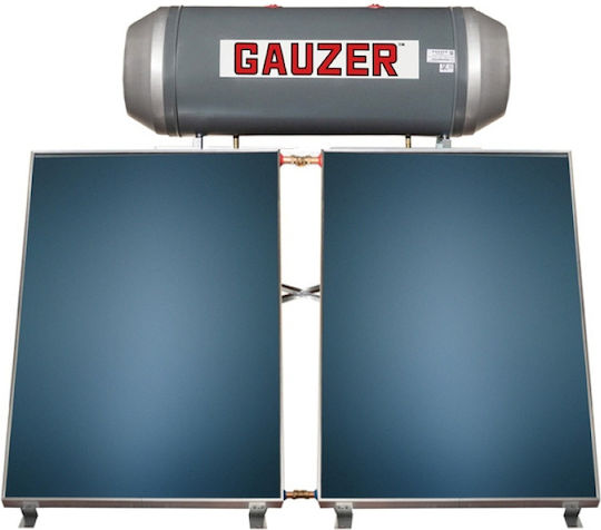 Gauzer Ηλιακός Θερμοσίφωνας 200lt Glass Διπλής Ενέργειας 3τ.μ. Επιλεκτικός