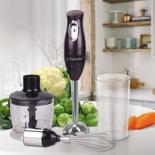 Maestro MR564 Blender De Mână Cu Tijă Din Inox 300W Negru