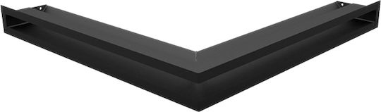 Kratki Corner Fireplace Air Shutter Black 56x56x6cm