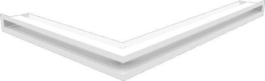 Kratki Γωνιακή Περσίδα Τζακιού 76.6x54.7x6cm Λευκή