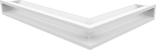 Kratki Γωνιακή Περσίδα Τζακιού 76.6x54.7x9cm Λευκή
