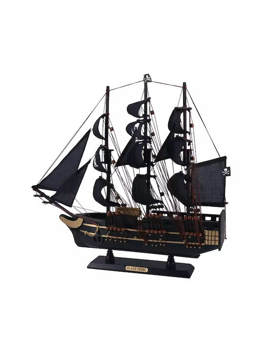 Ξύλινο Πειρατικό Καράβι Διακοσμητικό Black Pearl 50cm