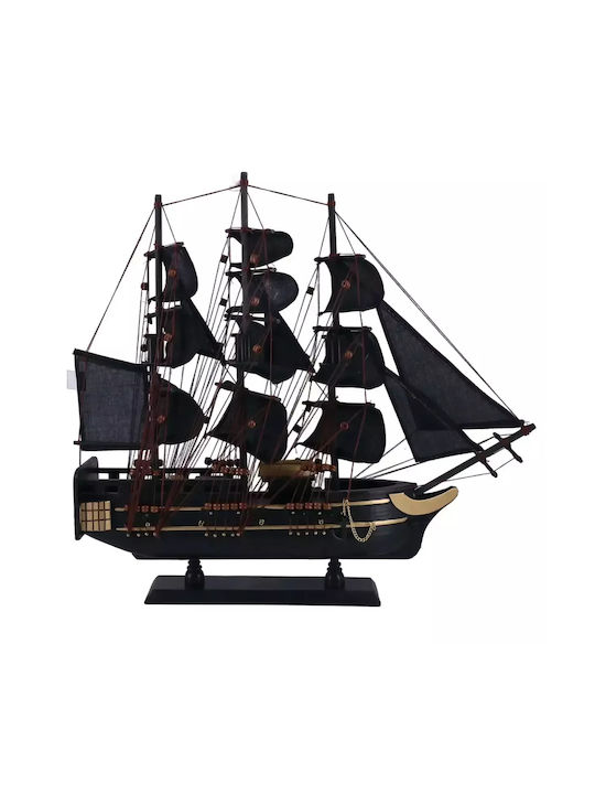 Wooden Pirate Ship Decorative Black Pearl 50cm