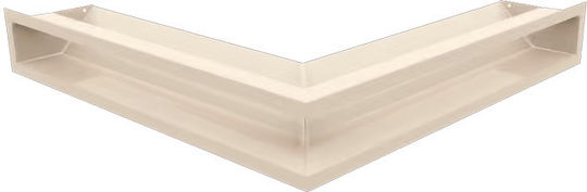 Kratki Γωνιακή Περσίδα Τζακιού 56x56x9cm Μπεζ