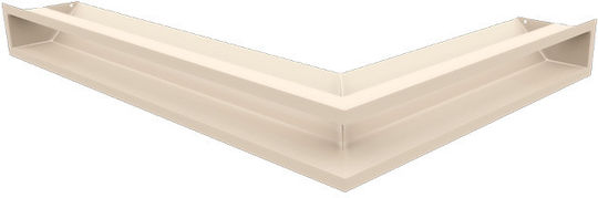 Kratki Corner Fireplace Air Shutter Beige 76.6x54.7x9cm