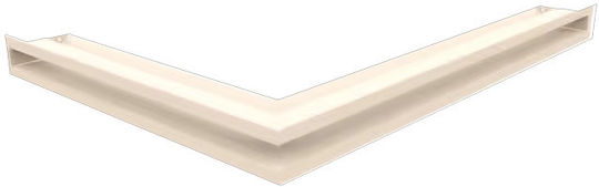 Kratki Corner Fireplace Air Shutter Beige 76.6x54.7x6cm