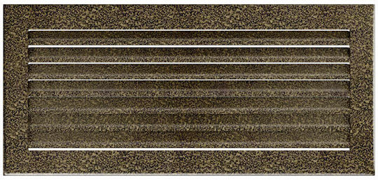 Kratki Rectangular Fireplace Air Shutter Gold 37CZ/Fresh 37x17cm 17X37CZ