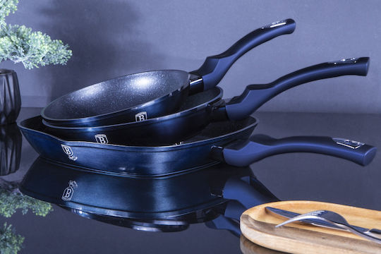 Berlinger Haus Metallic Line Aluminum Pans Set Aquamarine Collection with Non-Stick Interior Coating 3 Pieces