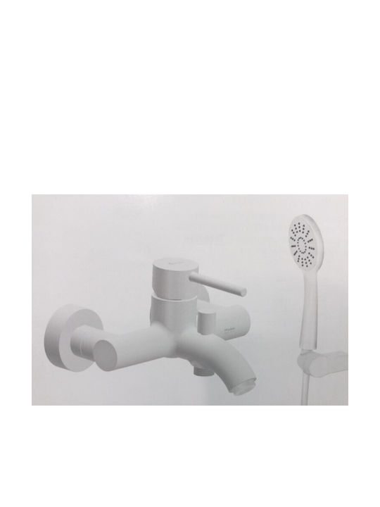 Viospiral Mixing Bathtub Shower Faucet Complete Set White