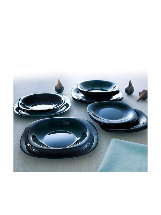 Luminarc Carine Black Porcelain Dinnerware Set 18pcs