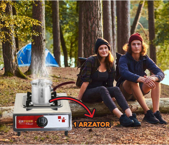 Neta Ertone ERT-MN-201 Aragaz de masă Pe gaz Singură Inox