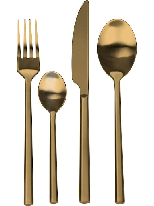 ArteLibre Cutlery Set Stainless Gold 24pcs