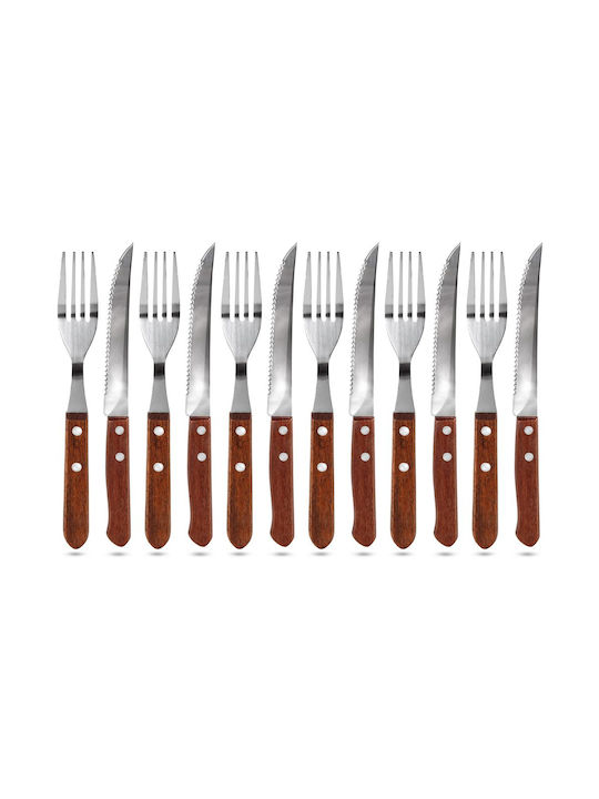 Banquet Cutlery Set Stainless Brown 12pcs