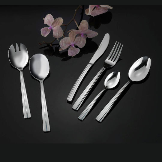 SP Tableware Hydra Σετ Μαχαιροπίρουνα Ανοξείδωτα Ασημί 65τμχ